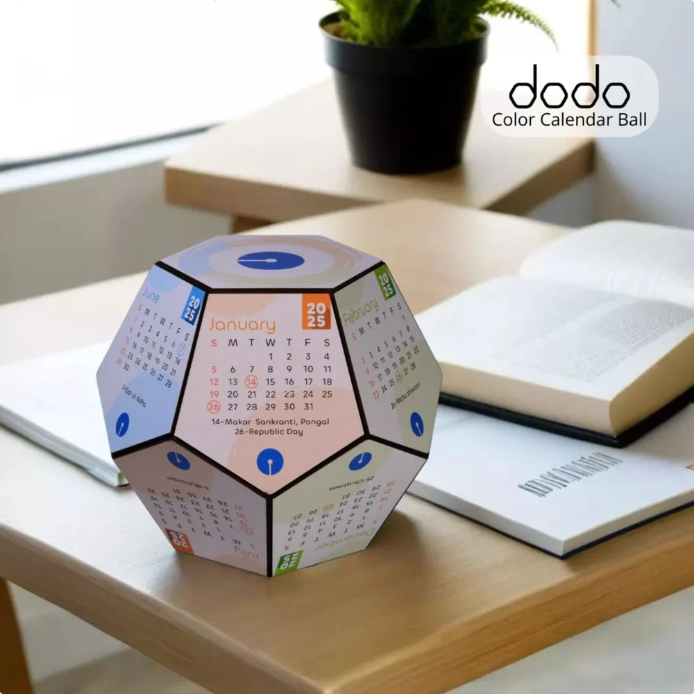 Rotating Dodo Color Calendar Pen Stand